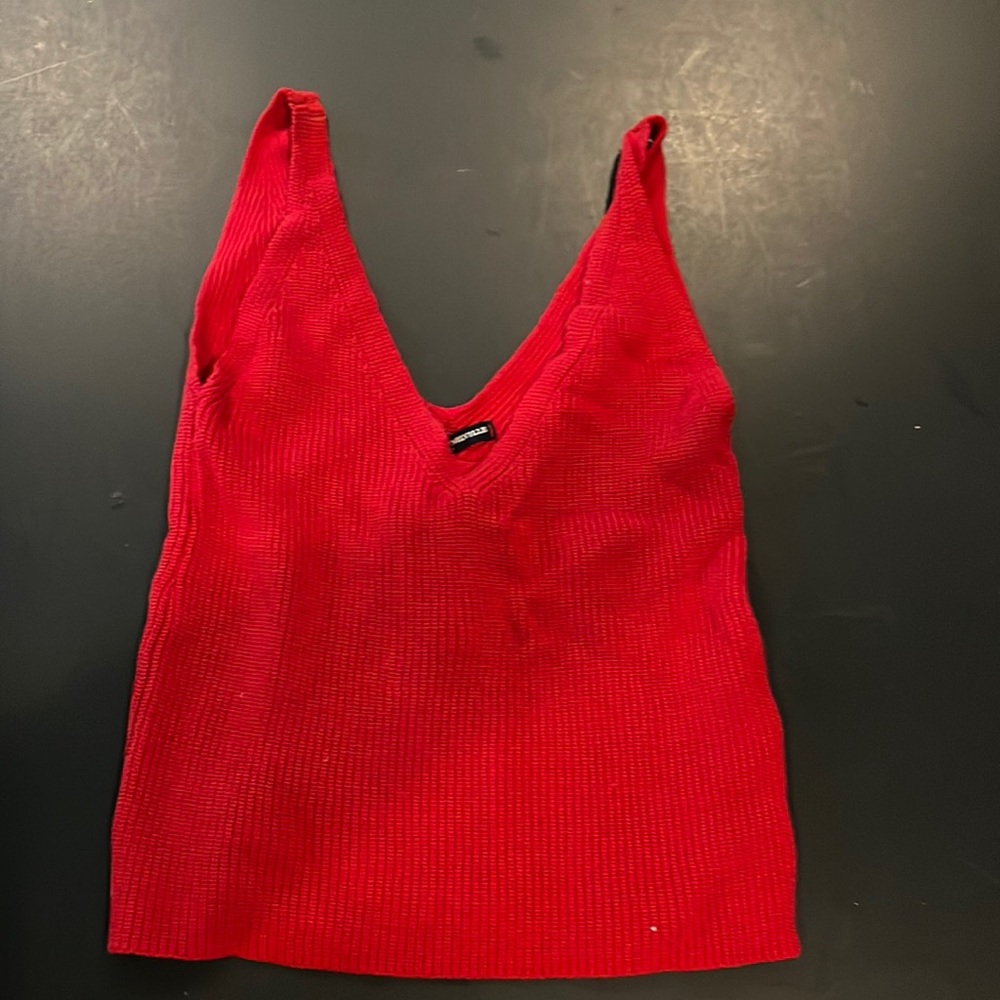 Brandy Melville Red Knit Top Size Small NWT